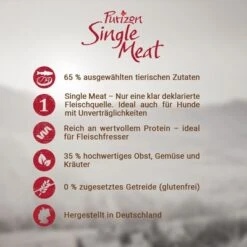 Purizon Single Meat Probierpaket 3 X 1 Kg -Günstiges Futter Leine Geschäft benefit boards purizon dog single meat dry food 0 1