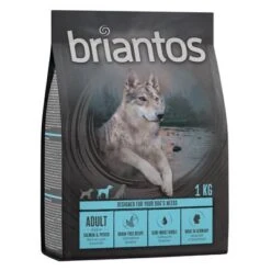 Probierpaket: Briantos Getreidefrei 2 X 1 Kg 11 Probierpaket: Briantos Getreidefrei 2 X 1 Kg -Günstiges Futter Leine Geschäft briantos hund adult salmon 1kg 1000x1000 3