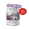 Sparpaket 12 X 400 G Wolf Of Wilderness "Freiland-Fleisch" -Günstiges Futter Leine Geschäft free range 12x400 v1 9