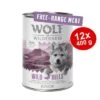 Sparpaket 12 X 400 G Wolf Of Wilderness JUNIOR - "Freiland-Fleisch" Duo-Protein -Günstiges Futter Leine Geschäft junior free 12x400 v1 3