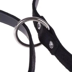 Heim Führleine, Genietet, Schwarz -Günstiges Futter Leine Geschäft lederleinen 33 5