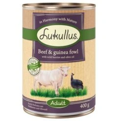 Lukullus Naturkost Adult Getreidefrei 6 X 400 G 20 Lukullus Naturkost Adult Getreidefrei 6 X 400 G -Günstiges Futter Leine Geschäft lk 400g adult beefguineafowl 1000x1000 2