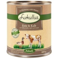 Sparpaket Lukullus Naturkost 24 X 800 G -Günstiges Futter Leine Geschäft lukullus entekalb 800g 1000x1000 6 1