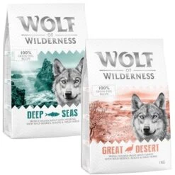 Wolf Of Wilderness Adult Mix - Getreidefrei -Günstiges Futter Leine Geschäft mix 3 trofu 9