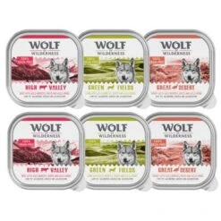 Wolf Of Wilderness Adult 6 X 300 G Schale - Single Protein -Günstiges Futter Leine Geschäft new mixpack schale 4