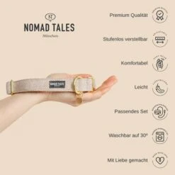 Nomad Tales Calma Halsband, Sand -Günstiges Futter Leine Geschäft nt calma halsb nder usps 1