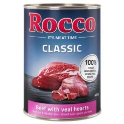 Sparpaket Rocco Classic 24 X 400 G -Günstiges Futter Leine Geschäft rocco classic beefveal 400g 1000x1000 5