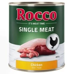 Sparpaket Rocco Single Meat 24 X 800 Gneu -Günstiges Futter Leine Geschäft rocco nf singlemeat 800g chicken 1000x1000 4