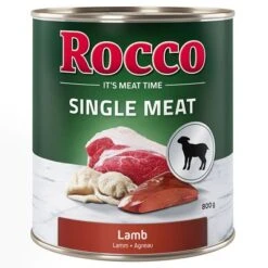 Sparpaket Rocco Single Meat 12 X 800 Gneu -Günstiges Futter Leine Geschäft rocco nf singlemeat 800g lamb 1000x1000 8 1