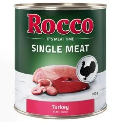 Sparpaket Rocco Single Meat 12 X 800 Gneu -Günstiges Futter Leine Geschäft rocco nf singlemeat 800g turkey 1000x1000 6 1