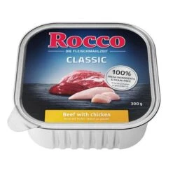 Rocco Classic Schale 9 X 300 G -Günstiges Futter Leine Geschäft rocco schalen classic huhn side 1000x1000 6
