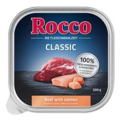 Rocco Classic Schale 9 X 300 G -Günstiges Futter Leine Geschäft rocco schalen classic lachs 1000x1000 0