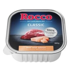 Rocco Classic Schale 9 X 300 G -Günstiges Futter Leine Geschäft rocco schalen classic lachs side 1000x1000 9