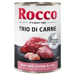 Rocco Classic Trio Di Carne - 24 X 400 G -Günstiges Futter Leine Geschäft rocco triodicarne beefchickenveal 400g 1000x1000 1
