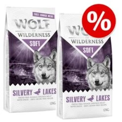 2 X 12 Kg Wolf Of Wilderness "Soft & Strong" - Getreidefrei