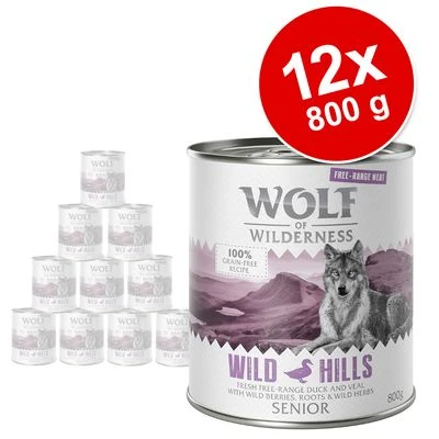 Sparpaket 12 X 800 G Wolf Of Wilderness SENIOR "Freiland-Fleisch" 3 Sparpaket 12 X 800 G Wolf Of Wilderness SENIOR "Freiland-Fleisch"