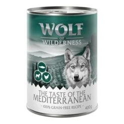 Sparpaket Wolf Of Wilderness "The Taste Of" 24 X 400 G 25 Sparpaket Wolf Of Wilderness "The Taste Of" 24 X 400 G -Günstiges Futter Leine Geschäft wow 400g tasteof mediterranean front 1000x1000 3