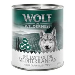 Sparpaket Wolf Of Wilderness "The Taste Of" 24 X 800 G -Günstiges Futter Leine Geschäft wow 800g tasteof mediterranean front 1000x1000 0