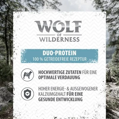 Sparpaket Little Wolf Of Wilderness Junior 24 X 400 G - Duo-Protein 6 Sparpaket Little Wolf Of Wilderness Junior 24 X 400 G - Duo-Protein – Bild 4