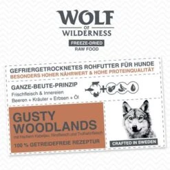 Wolf Of Wilderness "Gusty Woodlands" Rind, Kabeljau & Truthahn -Günstiges Futter Leine Geschäft wow board benefits freesedried gustywoodlands de 1000x1000 7