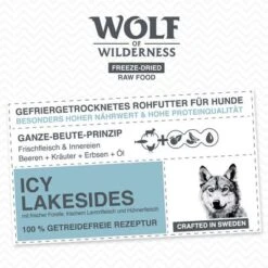 Wolf Of Wilderness "Icy Lakesides" Lamm, Forelle & Huhn -Günstiges Futter Leine Geschäft wow board benefits freesedried icylakesides de 1000x1000 9