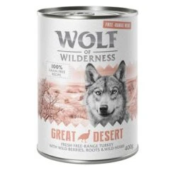 Sparpaket 12 X 400 G Wolf Of Wilderness "Freiland-Fleisch" -Günstiges Futter Leine Geschäft wow freerange greatdesert 400g 1000x1000 6