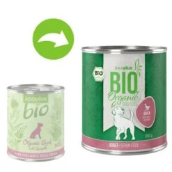 Zooplus Bio Adult Ente Mit Süßkartoffel -Günstiges Futter Leine Geschäft zooplusbio 800 g before after dog duck 9